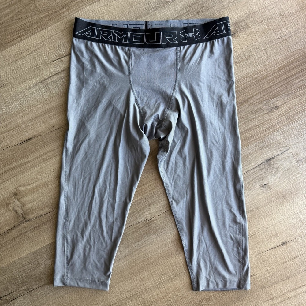 Under Armour HeatGear Compression Pants Men XXL Gray Activewear
